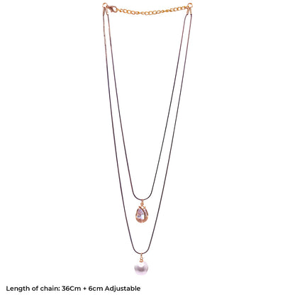 2 Layer Elegant Brass Necklace