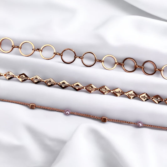 3 Layer Choker with Golden Chain