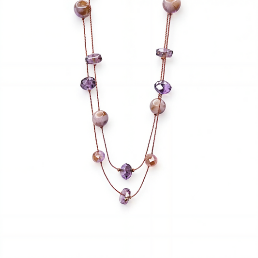 Beautiful Pearl and Crystal Beads Necklace